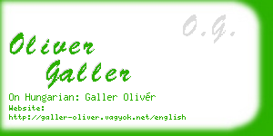 oliver galler business card